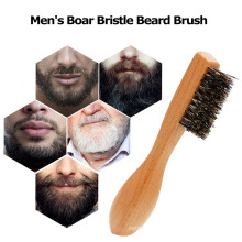 FQ marque brosse à barbe personnalisée en bois sanglier hommes brosse